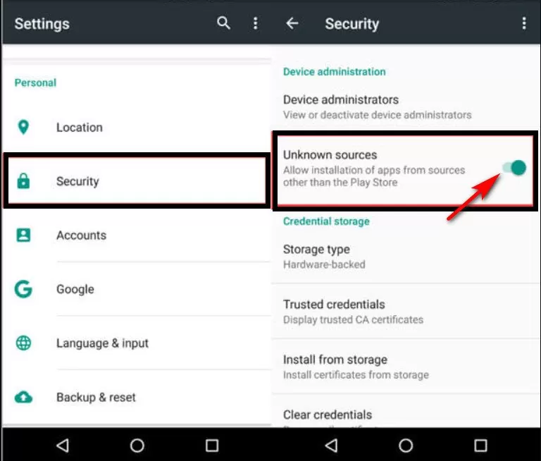 settings unknown sources 2